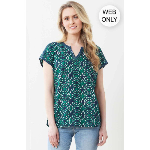 Nahida Top - Navy/Jade