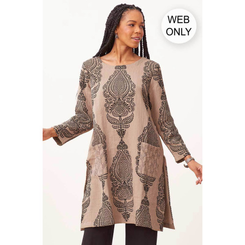 Rakhi Kurta - Oat/Black Rakhi Kurta - Oat/Black