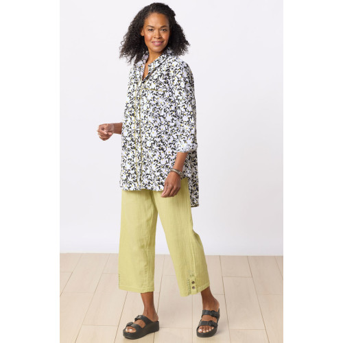 Kesari Cotton Double Gauze Crop Pant - Kiwi Kesari Cotton Double Gauze Crop Pant - Kiwi