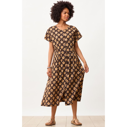 Jalpa Drop Waist Button-Down Maxi Dress - Black/Multi Jalpa Drop Waist Button-Down Maxi Dress - Black/Multi