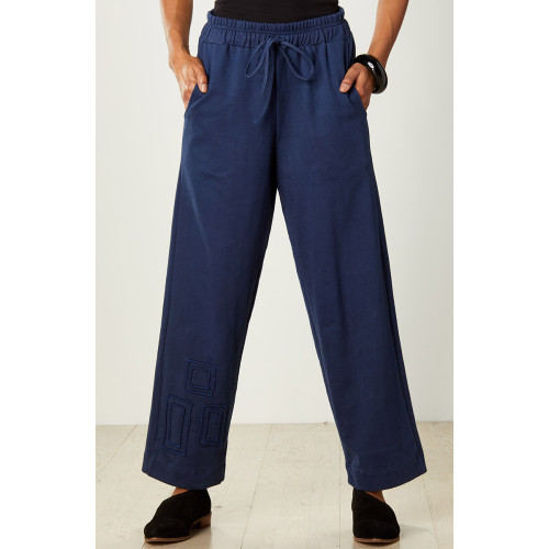 Karol French Terry Straight-Leg Pant - Bright navy Karol French Terry Straight-Leg Pant - Bright navy