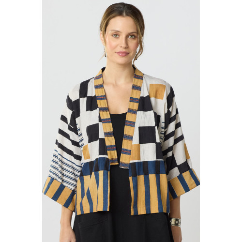 Sikkim Unstructured Boxy Jacket - Natural/Multi Sikkim Unstructured Boxy Jacket - Natural/Multi