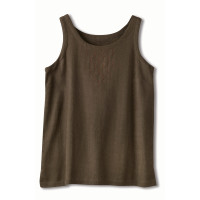 Anju Textured Cotton Tank - Walnut