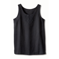 Anju Textured Cotton Tank - Black
