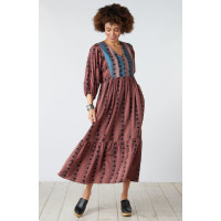 Zahara Blouson Maxi Dress - Ambrosia/Multi