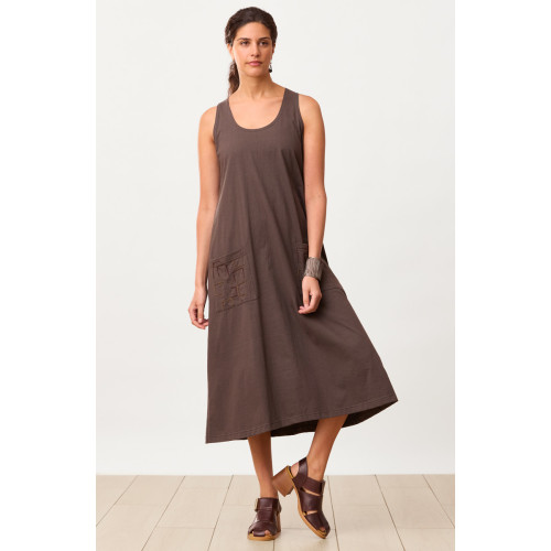 Priya Jersey A-line Midi Tank Dress - Fossil Priya Jersey A-line Midi Tank Dress - Fossil