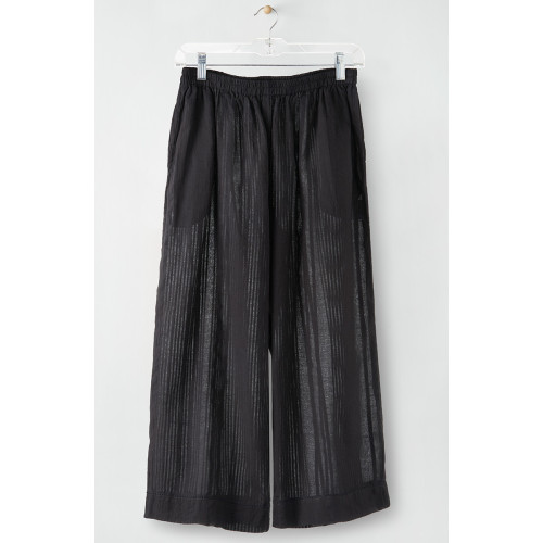 Voile Lightweight Pull-On Layering Culottes - Black Voile Lightweight Pull-On Layering Culottes - Black