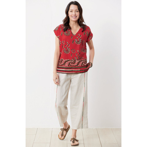 Kesari Pull-On Crop Pant - Flax Kesari Pull-On Crop Pant - Flax