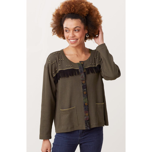 Ansiba Cardigan - Dark olive Ansiba Cardigan - Dark olive