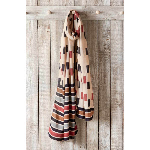 Scarf - Tan/Multi