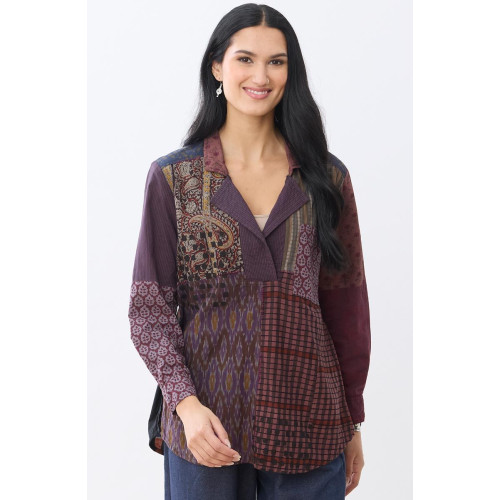 Kiana Deadstock Wide-Placket Shirt - Multi Kiana Deadstock Wide-Placket Shirt - Multi